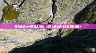 移动免流VPN设置全攻略，如何合法合规地优化流量使用？