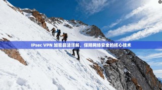 IPsec VPN 加密算法详解，保障网络安全的核心技术