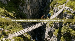 网御VPN网关在企业网络安全架构中的关键作用与部署实践