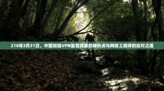 218年3月31日，中国加强VPN监管政策的转折点与网络工程师的应对之道