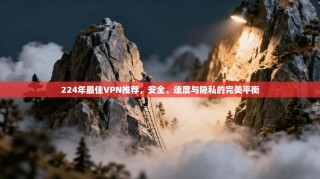224年最佳VPN推荐，安全、速度与隐私的完美平衡