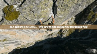 深入解析VPN Shuttle，企业级安全连接与远程办公的智能解决方案