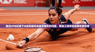 解决VPN环境下IE浏览器无法显示网页的问题，网络工程师的深度排查指南