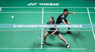 深入解析VPN验证用户名和密码机制，安全与效率的平衡之道