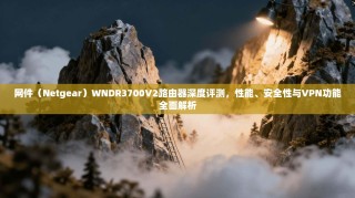 网件（Netgear）WNDR3700V2路由器深度评测，性能、安全性与VPN功能全面解析