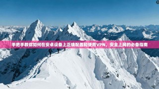 手把手教你如何在安卓设备上正确配置和使用VPN，安全上网的必备指南