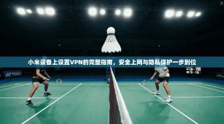 小米设备上设置VPN的完整指南，安全上网与隐私保护一步到位